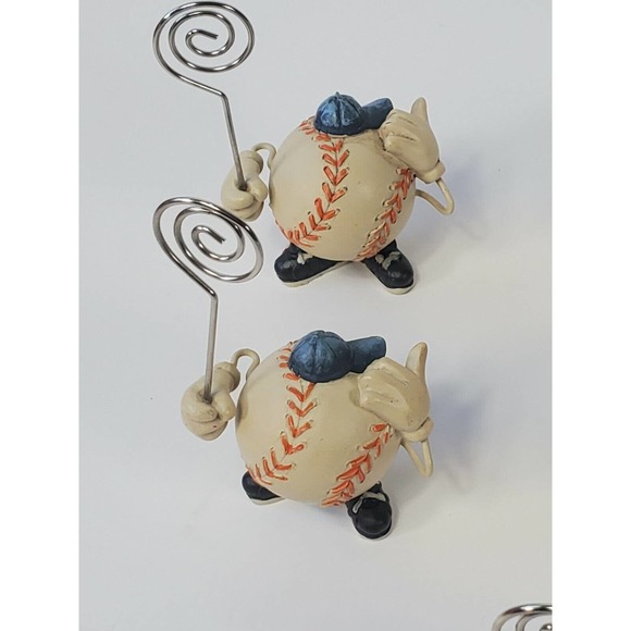 7 Small Baseball picture holder Guy's with black shoes blue backwards hat - Picture 3 of 6